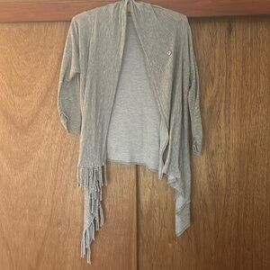 Guess gray fringe wrap